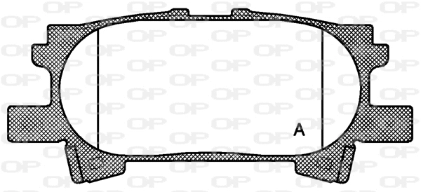 Kit de plaquettes de frein, frein à disque OPEN PARTS BPA1040.00