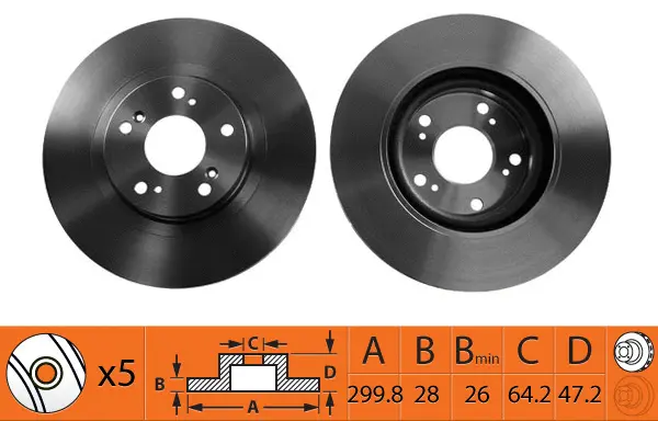 Disque de frein SB BR28119T