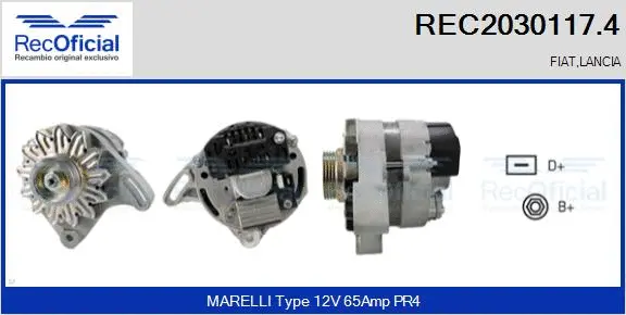 Alternateur RECOFICIAL REC2030117.4