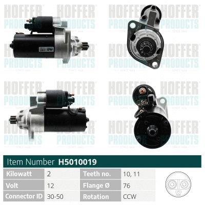 Démarreur HOFFER H5010019