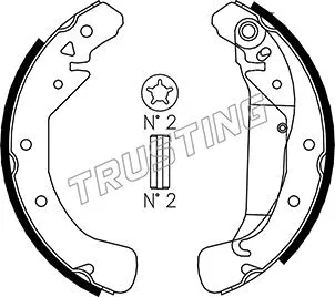 Jeu de mâchoires de frein TRUSTING 073.169