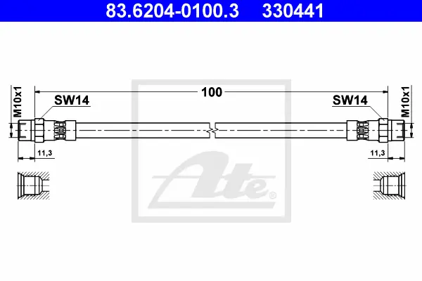 Flexible de frein ATE-APAC 83.6204-0100.3