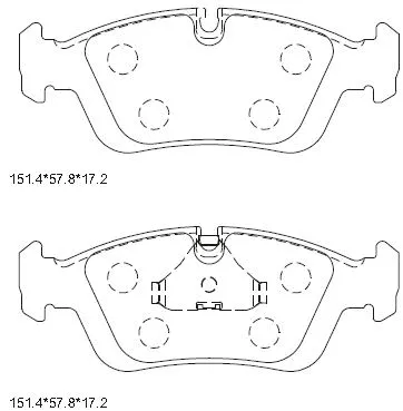 Kit de plaquettes de frein, frein à disque ASIMCO KD7774
