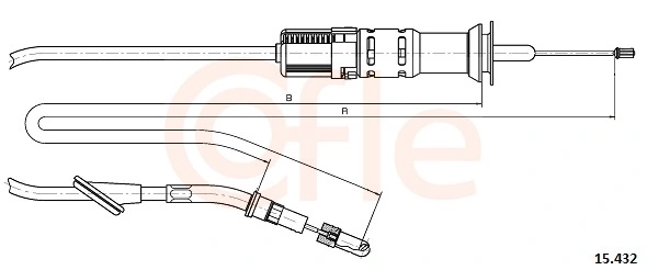 Tirette à câble, commande d'embrayage COFLE 15.432