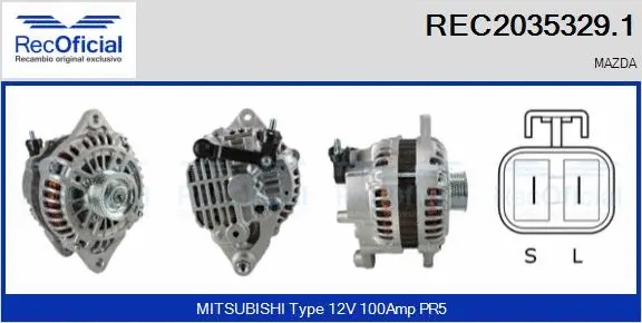 Alternateur RECOFICIAL REC2035329.1