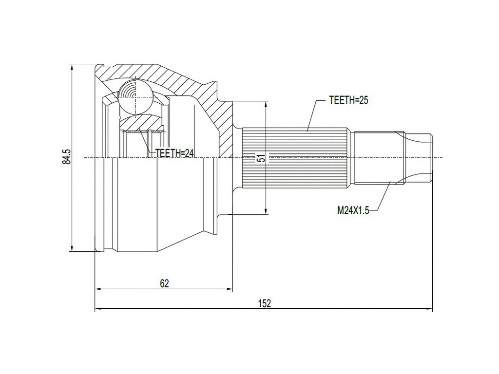 Jeu de joints, arbre de transmission A.Z. Meisterteile AZMT-43-030-1015