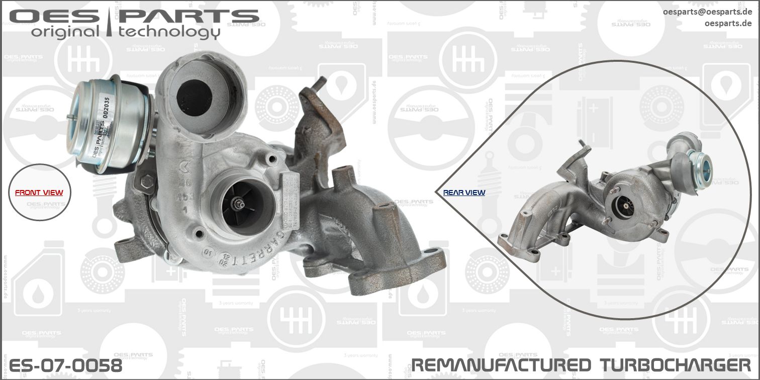 Turbocompresseur, suralimentation OES PARTS ES-07-0058
