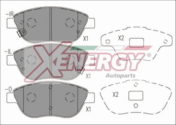 Kit de plaquettes de frein, frein à disque AP XENERGY X41186
