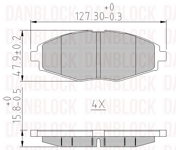 Kit de plaquettes de frein, frein à disque DANBLOCK DB 510305