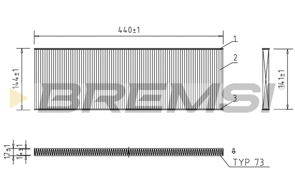 Filtre, air de l'habitacle BREMSI FC0967