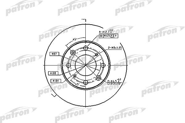 Disque de frein PATRON PBD1807