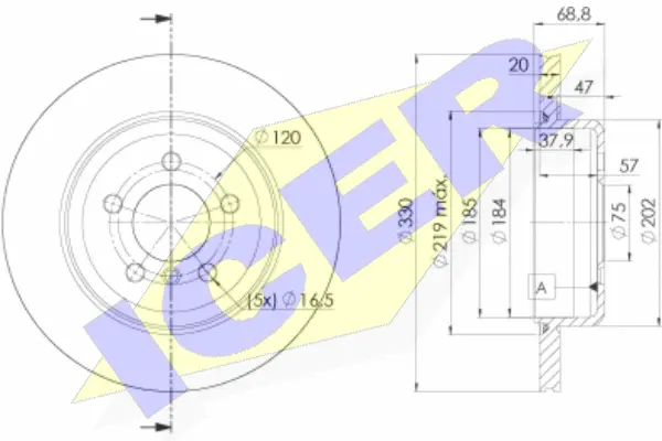 Disque de frein ICER 78BD3558-2