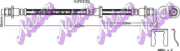 Flexible de frein KAWE H3933Q