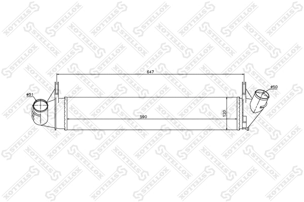 Refroidisseur d'air de suralimentation STELLOX 10-40011-SX