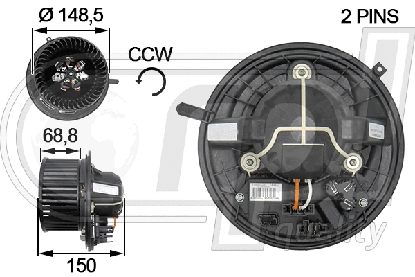 Moteur électrique, pulseur d'air habitacle RPL QUALITY APVTMB5020