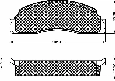Kit de plaquettes de frein, frein à disque BSF 10281