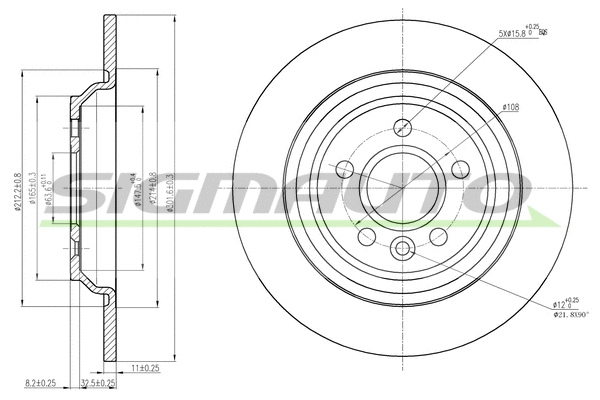 Disque de frein SIGMAUTO DBB720S