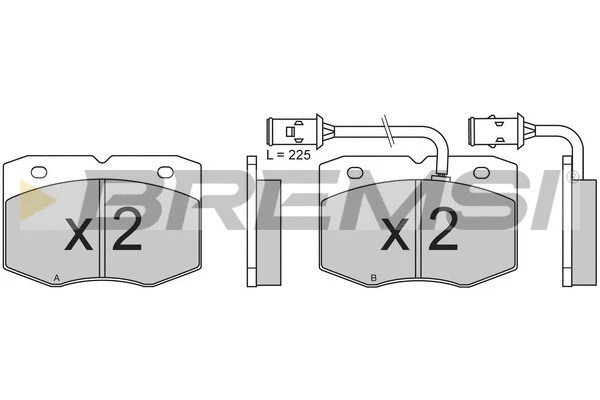 Kit de plaquettes de frein, frein à disque BREMSI BP2609