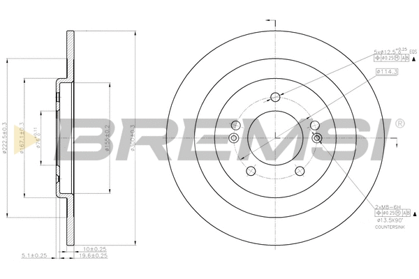 Disque de frein BREMSI CD8201S