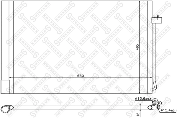 Condenseur, climatisation STELLOX 10-45078-SX