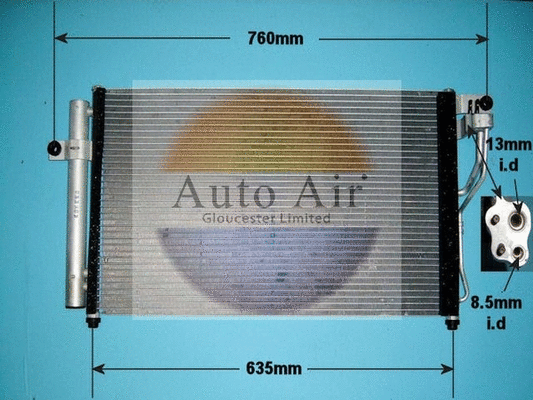 Condenseur, climatisation AUTO AIR GLOUCESTER 16-1095