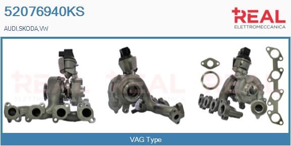 Turbocompresseur, suralimentation REAL 52076940KS
