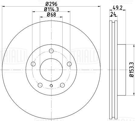 Disque de frein TRIALLI DF 073159