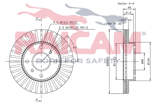 Disque de frein RAICAM RD00142