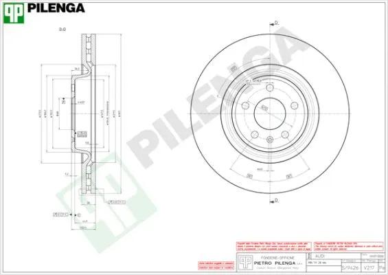 Disque de frein PILENGA V217