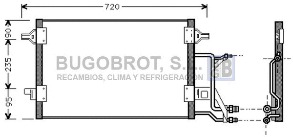 Condenseur, climatisation BUGOBROT 62-AI5176