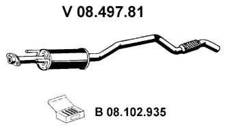 Silencieux avant EBERSPÄCHER 08.497.81