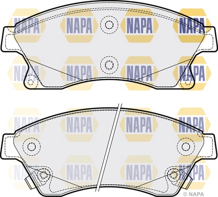 Kit de plaquettes de frein, frein à disque NAPA NBP1297