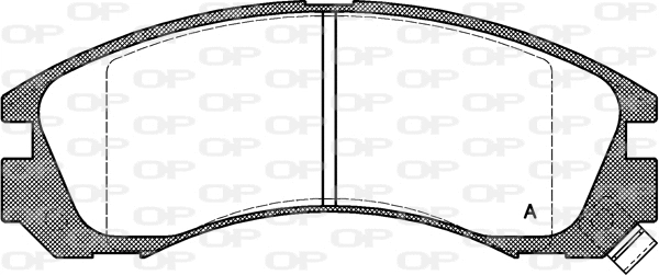 Kit de plaquettes de frein, frein à disque OPEN PARTS BPA0354.02