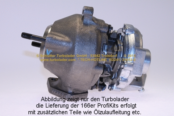 Turbocompresseur, suralimentation SCHLÜTTER TURBOLADER 166-04041MAX