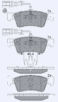 Kit de plaquettes de frein, frein à disque Technika 02268A