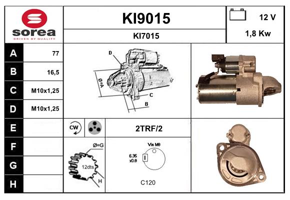 Démarreur SNRA KI9015