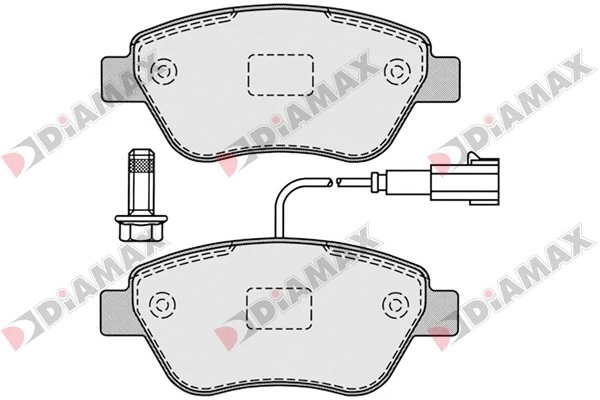 Kit de plaquettes de frein, frein à disque DIAMAX N09368