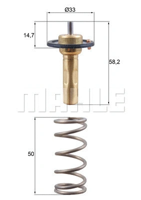 Thermostat, liquide de refroidissement WILMINK GROUP WG2224807