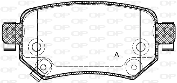 Kit de plaquettes de frein, frein à disque OPEN PARTS BPA1682.02