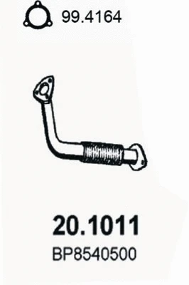 Tuyau d'échappement ASSO 20.1011