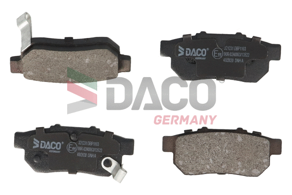 Kit de plaquettes de frein, frein à disque DACO Germany 321231
