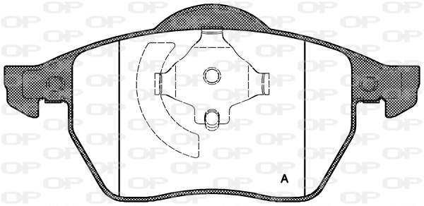 Kit de plaquettes de frein, frein à disque OPEN PARTS BPA0390.20