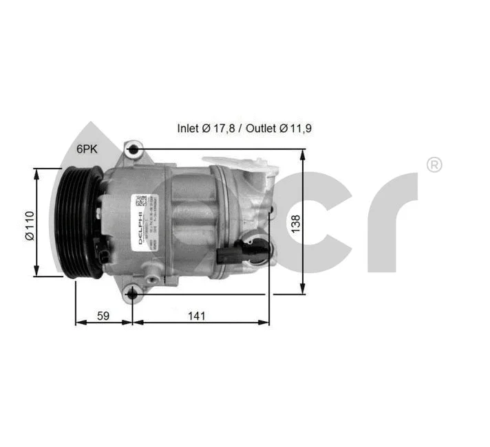 Compresseur, climatisation ACR 133214
