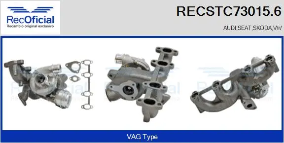 Turbocompresseur, suralimentation RECOFICIAL RECSTC73015.6