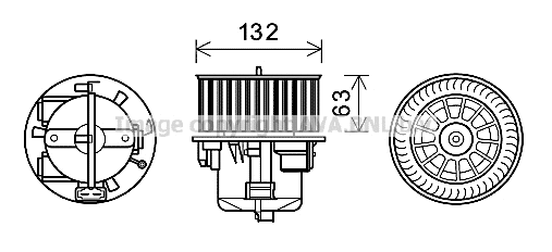 Moteur électrique, pulseur d'air habitacle PRASCO VO8178
