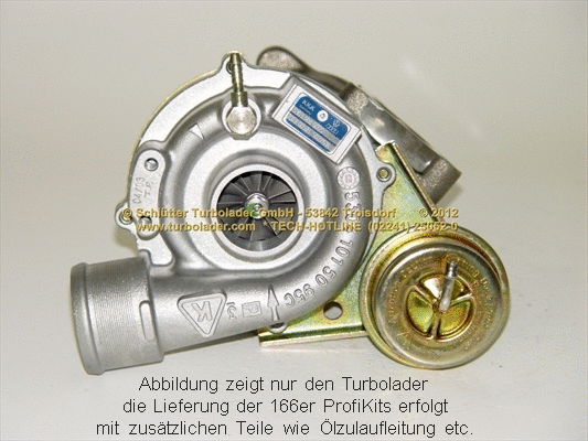 Turbocompresseur, suralimentation SCHLÜTTER TURBOLADER 166-01000