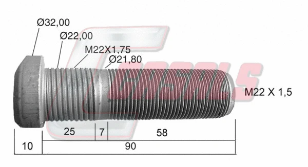 Boulon de roue CASALS 21491