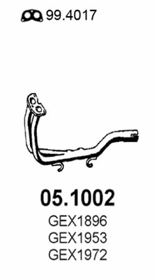 Tuyau d'échappement ASSO 05.1002