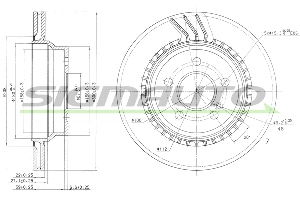 Disque de frein SIGMAUTO DBB672V