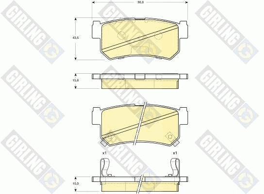 Kit de plaquettes de frein, frein à disque GIRLING 6133829